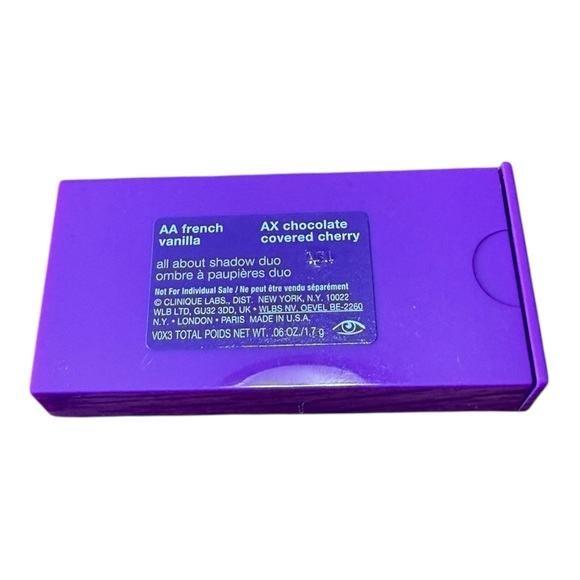 New Clinique Eyeshadow AA French Vanilla AX Chocolate Covered Cherry 06oz / 1.7g - Picture 2 of 3